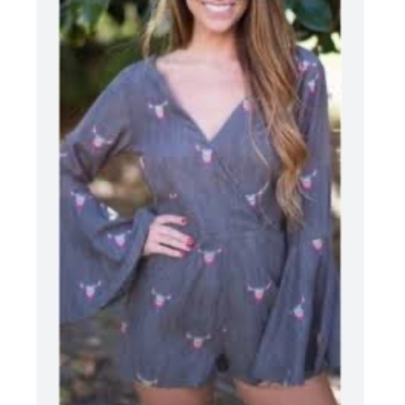 Anthropologie Judith March Chambray Romper Shorts sz L NEW Size L NEW #C416 - Picture 3 of 13